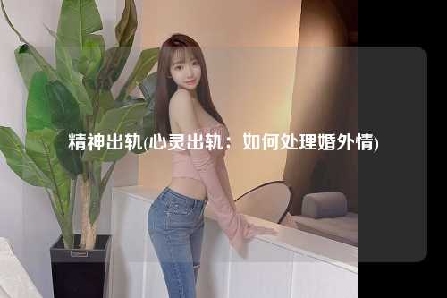 精神出轨(心灵出轨：如何处理婚外情)